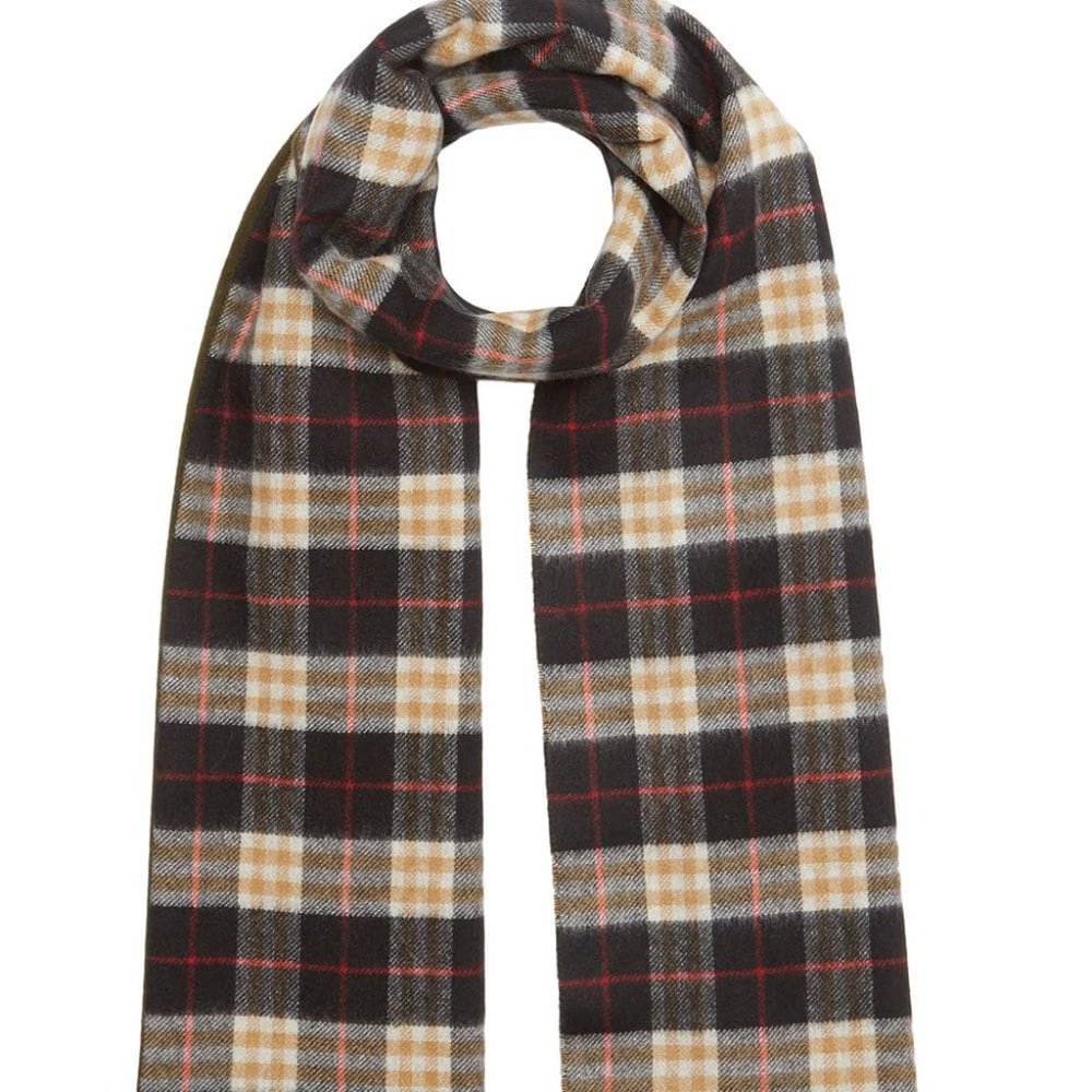 NWT BURBERRY COLOUR BLOCK VINTAGE CHECK CASHMERE SCARF